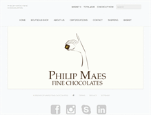 Tablet Screenshot of philipmaesfinechocolates.com